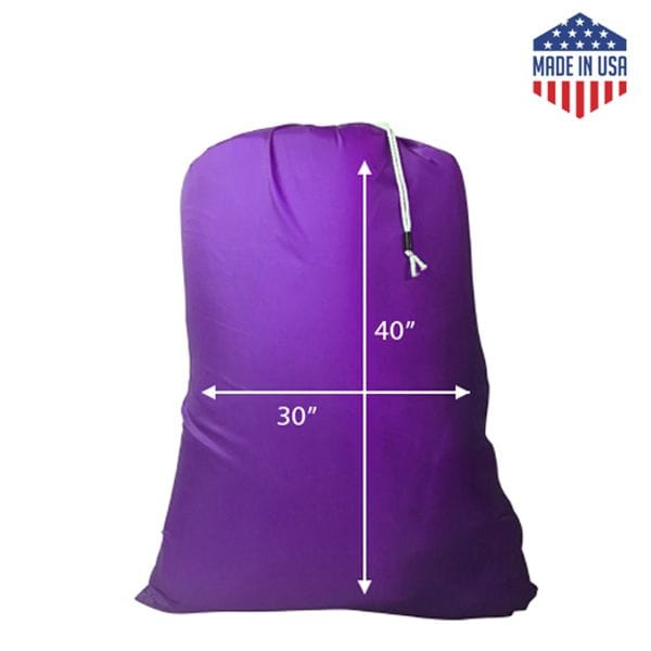 Extra Large Laundry Bag with Drawstring, Color: Purple, Size: 30x45