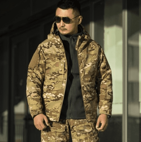 Winter Jacket Mens Military Fleece Warm Jackets Male Fur Collar Coats Army  Tacti