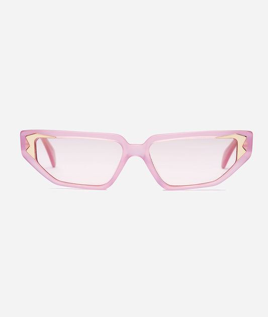 Desire Pleasure Pink / Oversize Glitter Pink Sunglass with Pink Lens