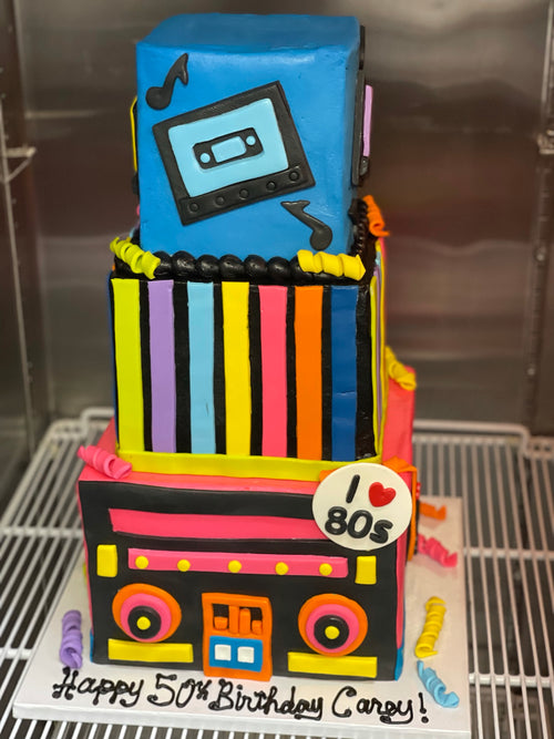 80s cake! Brought us so many memories! Good times playing Nintendo, using  pencils to fix the cassettes & trying to beat Pac-Man. | Instagram