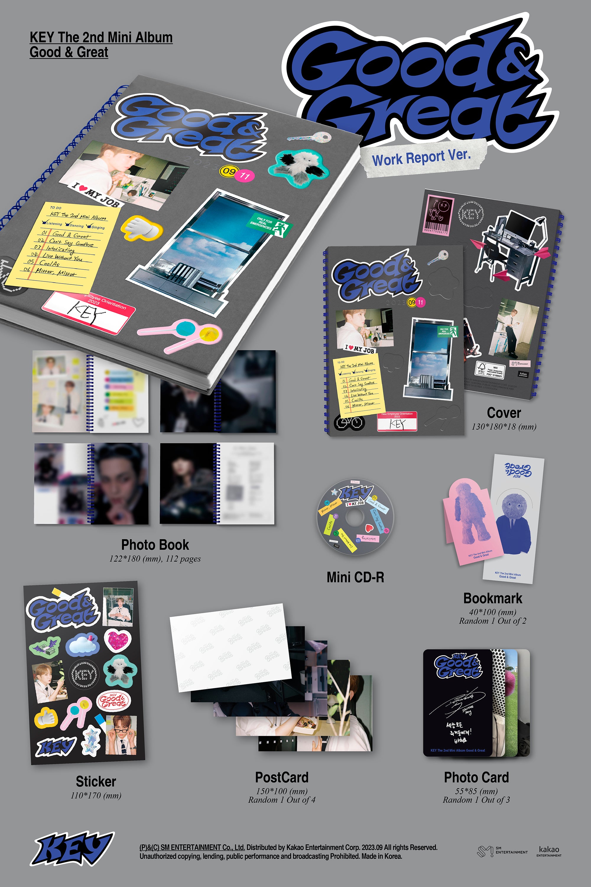 KEY SHINee - 2nd Mini Album Good & Great Photo Book Version Infographic