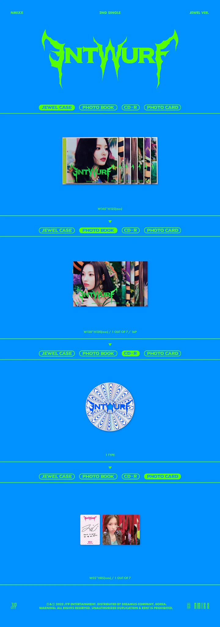 NMIXX - 2ND SINGLE ALBUM ENTWURF - JEWEL CASE VERSION Infographic