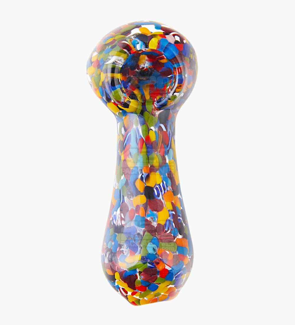 2.5in Dichro & Gold Fumed Spoon Long Glass Hand Pipe