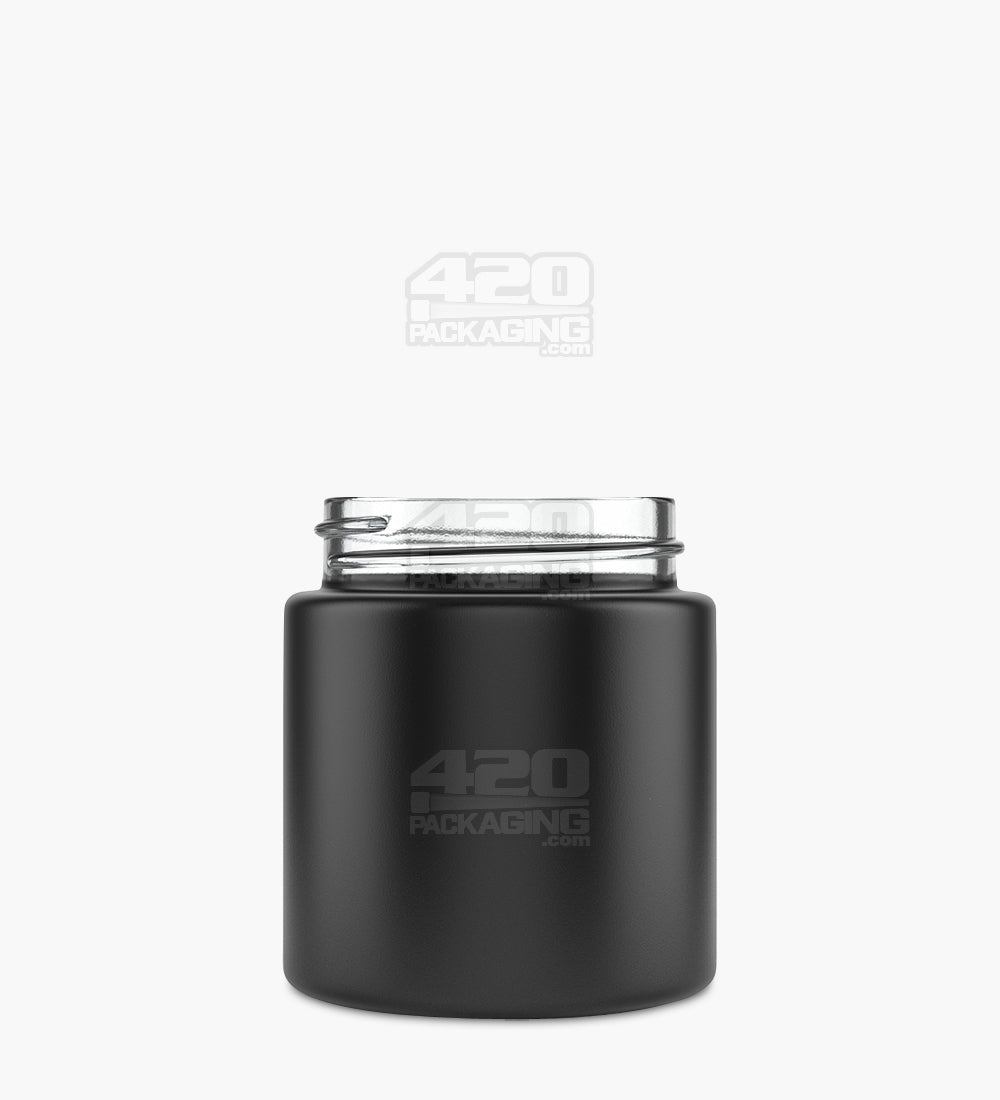 Flat Bottom 3oz Glass Jar and Black Dome Lid