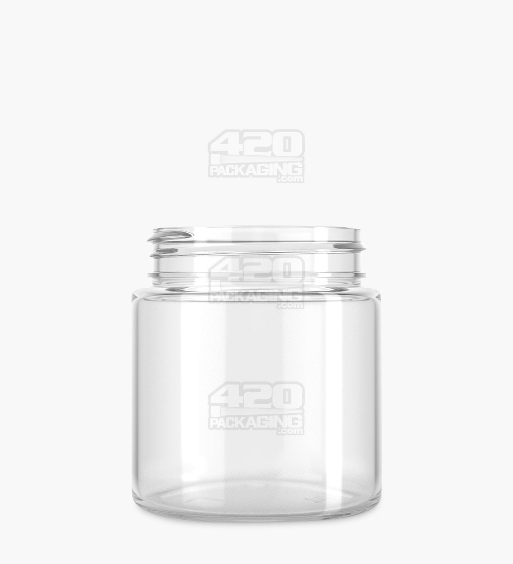 4 oz. Clear Glass Jar with Black Plastic Cap (48/400) (V4) (V7)