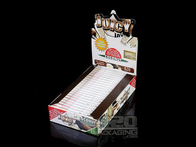 Juicy Jay's 1 1-4 Size Coconut Flavored Hemp Rolling Papers - 1