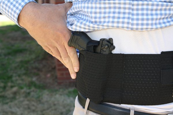 Elastic Belly Band Pistol Gun Holster Undercover Adjustable Waist