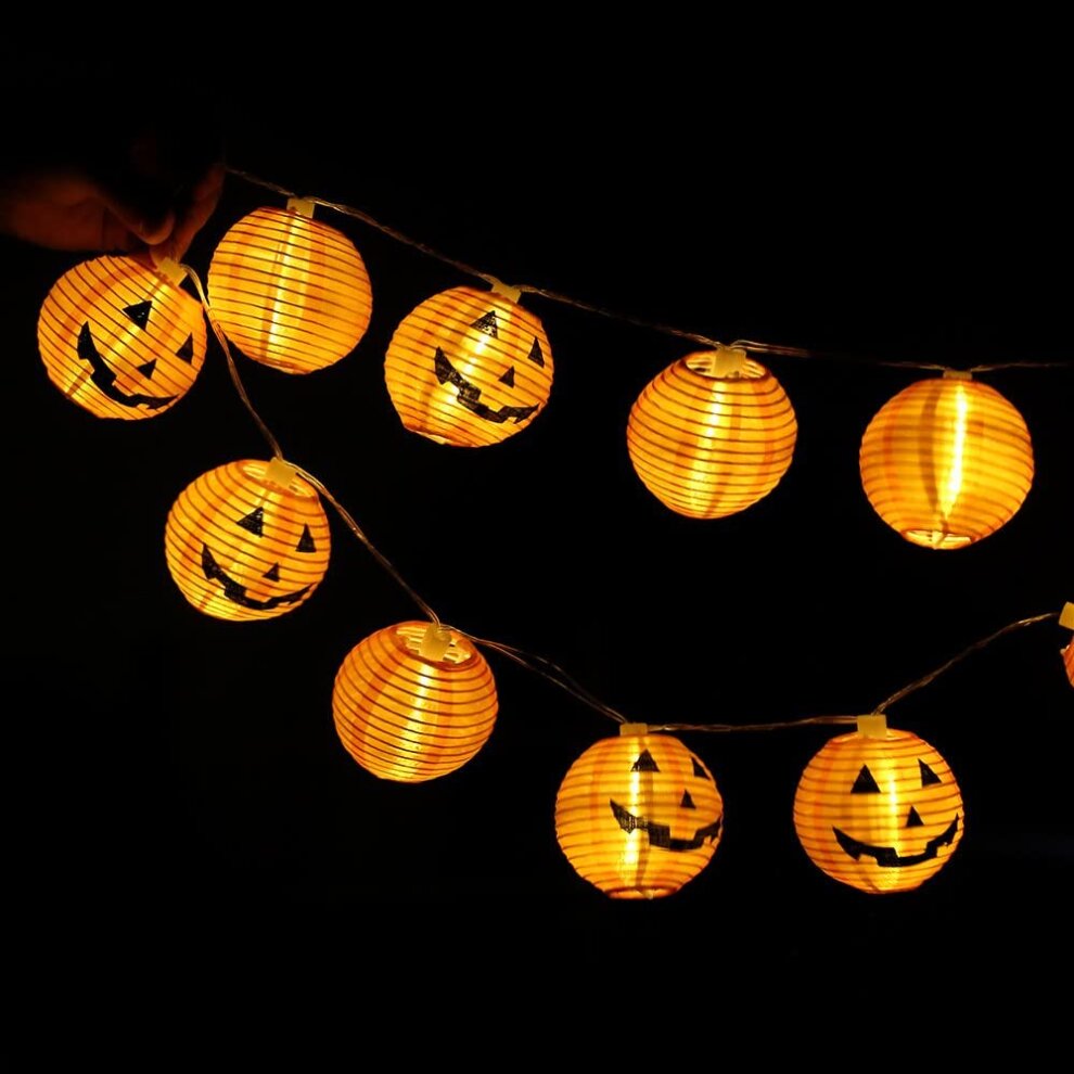 Halloween Lights Decorations Fairy Lights 1.5M 10 Led Pumpkin Lanterns Battery Powered String Lights