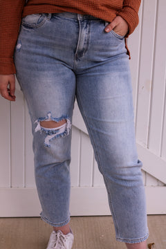 Crisp Air High Waist Straight Jeans