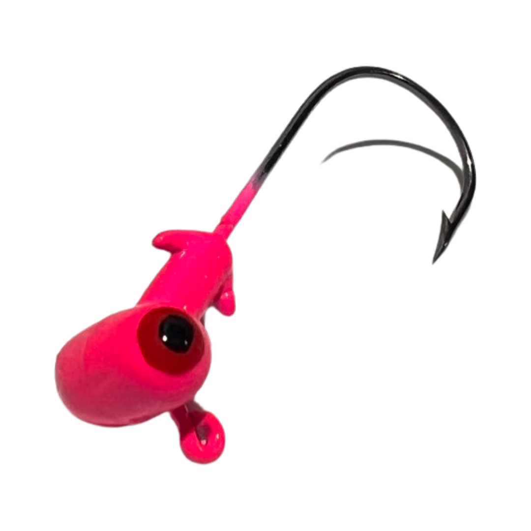 1/16 oz. Horse Head Hot Pink Jig Head with Spinner - 10 Pack