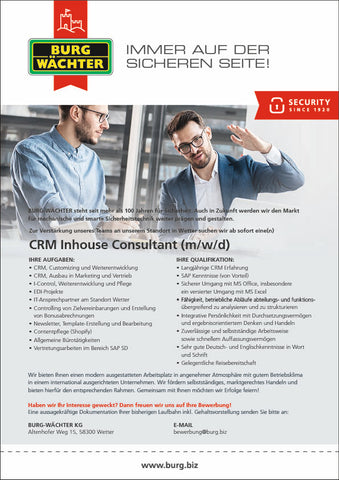 CRM Inhouse Consultant
