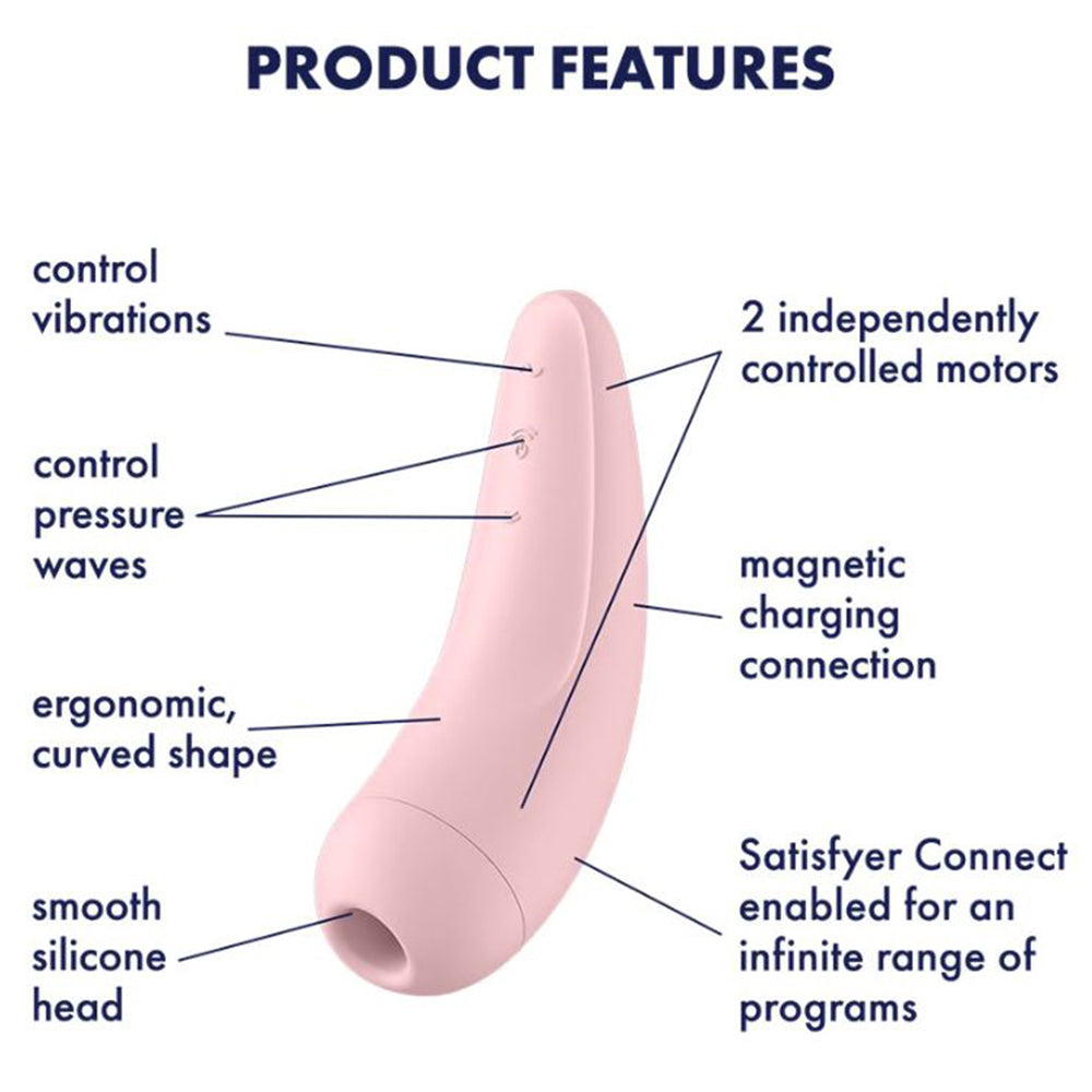 Satisfyer Curvy 2+ Air Pulse Clitoral Stimulator APP Control Vibrator Sex Toy