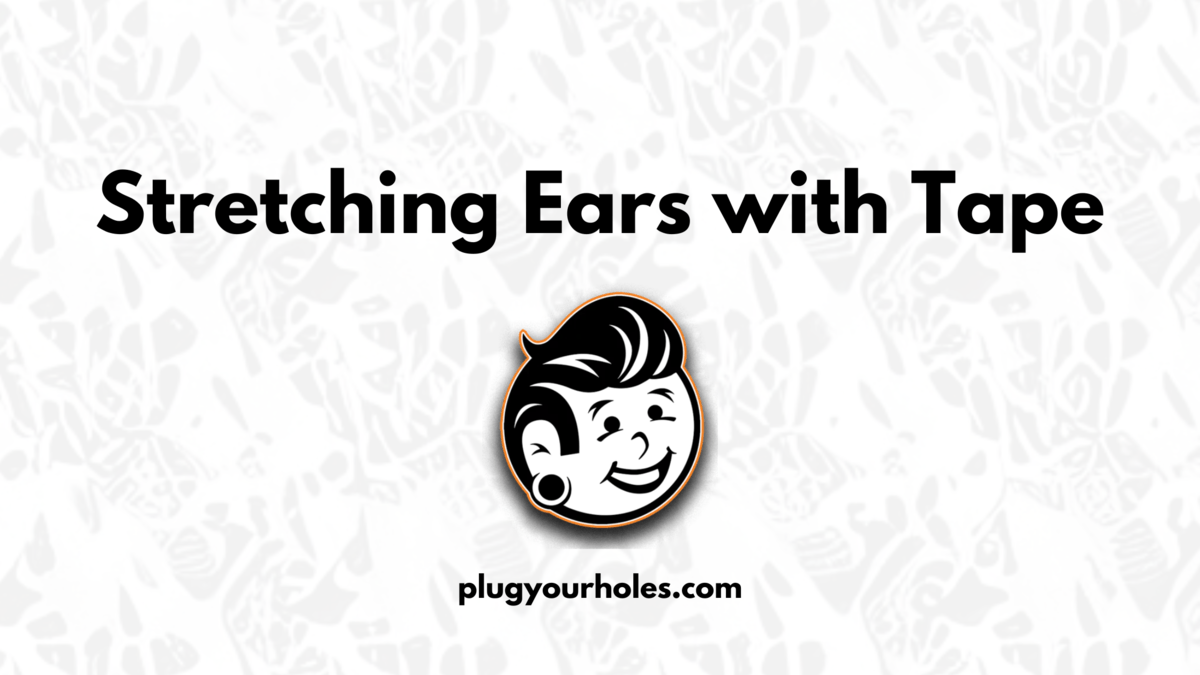 stretching ears with tape guide image