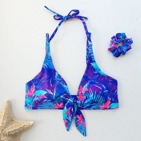 Blue Lagoon + Purple Paradise Reversible High-Waisted Bikini