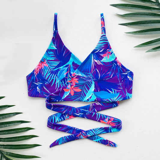 Hawaiian Holiday + Golden Sands Reversible Triangle Bikini Top