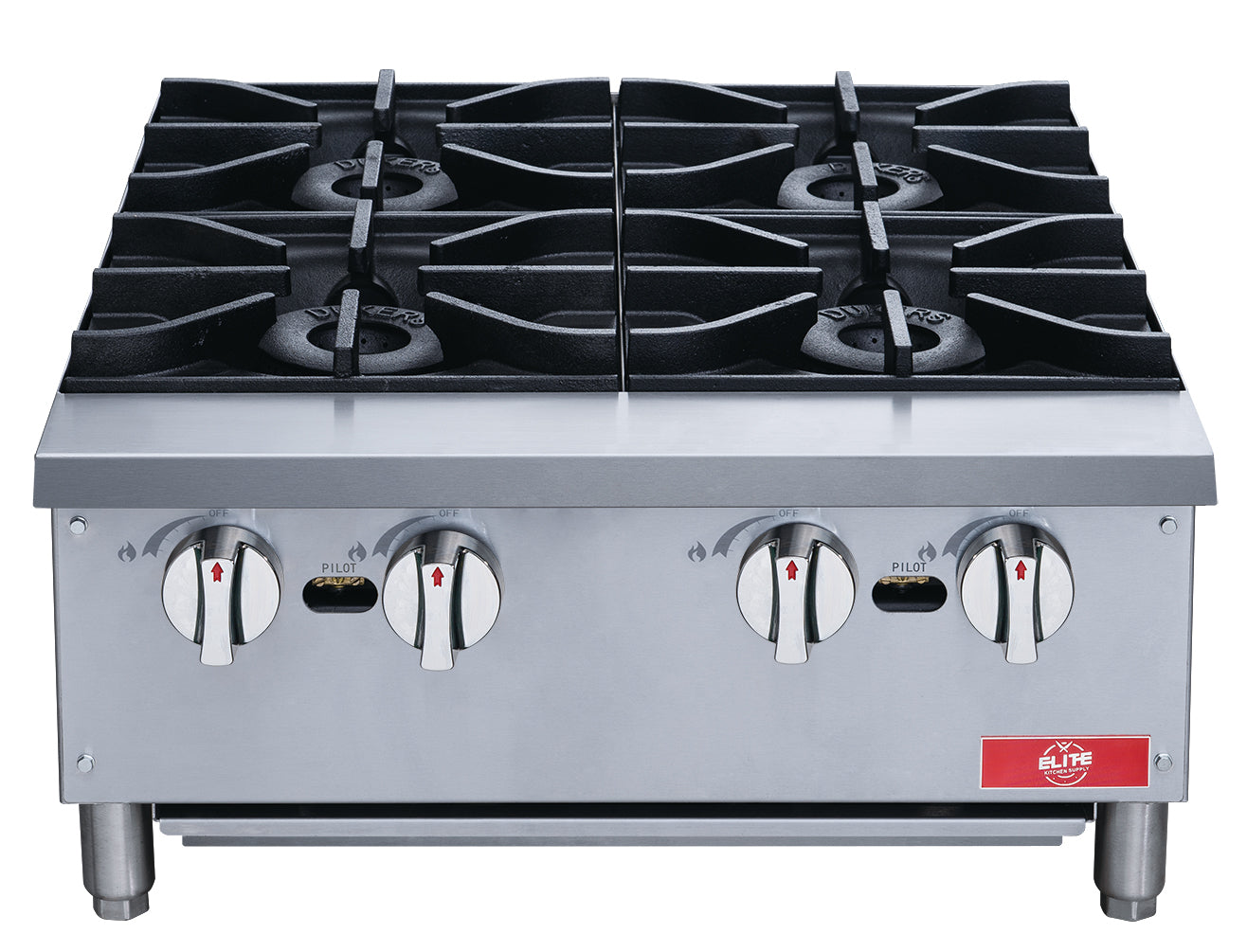 Migali C-G24 Two Burner Natural Gas 24 inch wide Stainless Steel Competitor  Series Countertop Griddles - with Manual Controls, 24W x 20L Cooking  Surface and 2 U shaped Burners