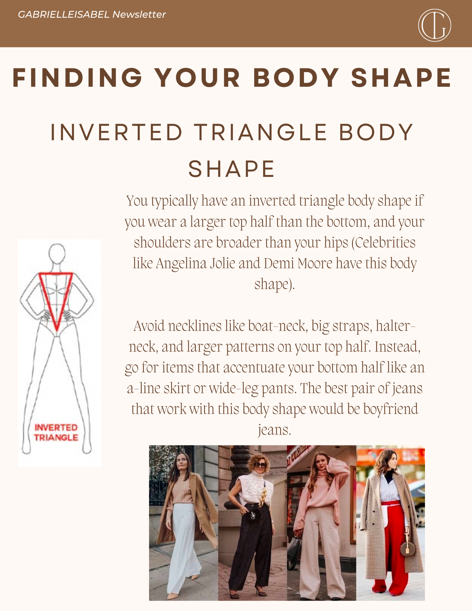 finding your body shape - inverted triangle body shape