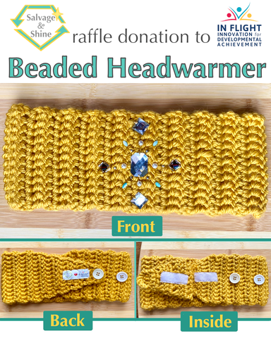 Handmade Headwarmer designed exclusively for In Flight Inc.'s Cornhole for Cause raffle