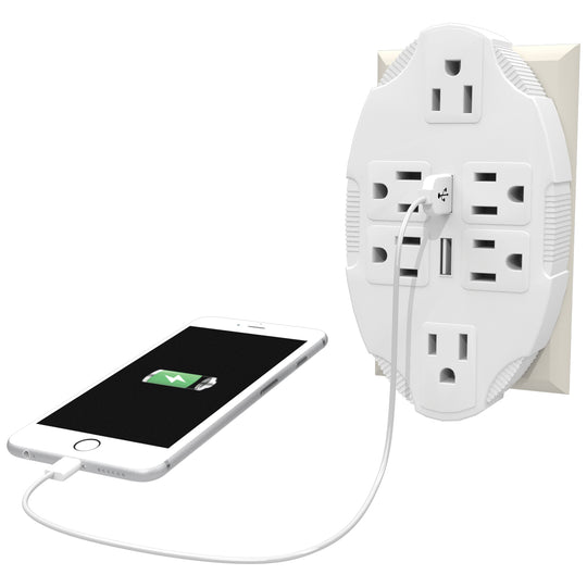 Wireless Wall Tap Smart Plug (4 Outlets,4 USB Ports) - WTP110