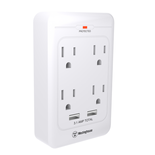 Wireless Wall Tap Smart Plug (4 Outlets,4 USB Ports) - WTP110