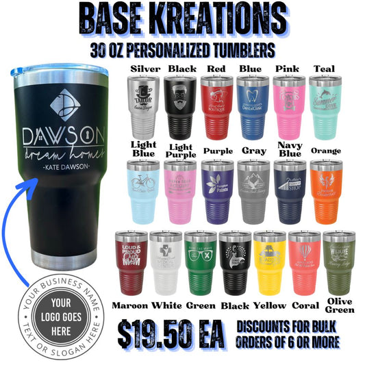 Bulk Custom Engraved Tumblers with Logo