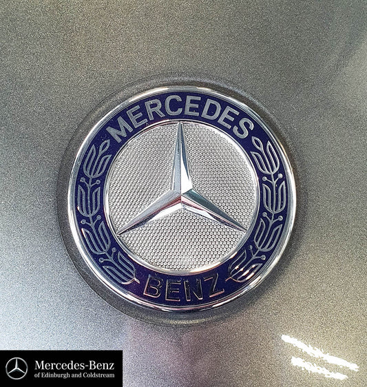 ORIGINAL MERCEDES EMBLEM GLANZ MIT GRUNDTRÄGER TYP-B PASST FÜR GCP GRILLS