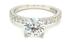Solitaire Round Diamond Engagement Ring