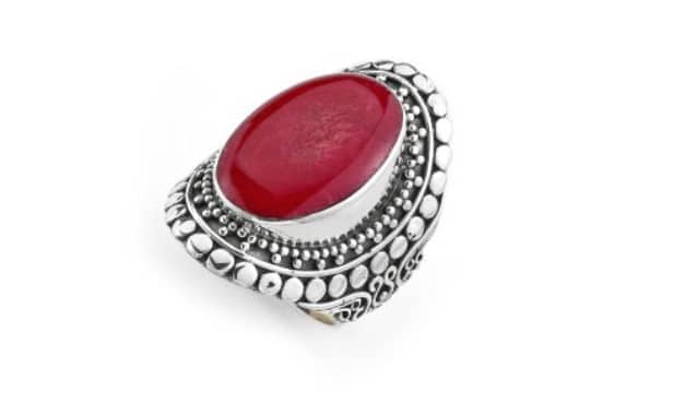 Samuel B. Silver Coral Bali Ring