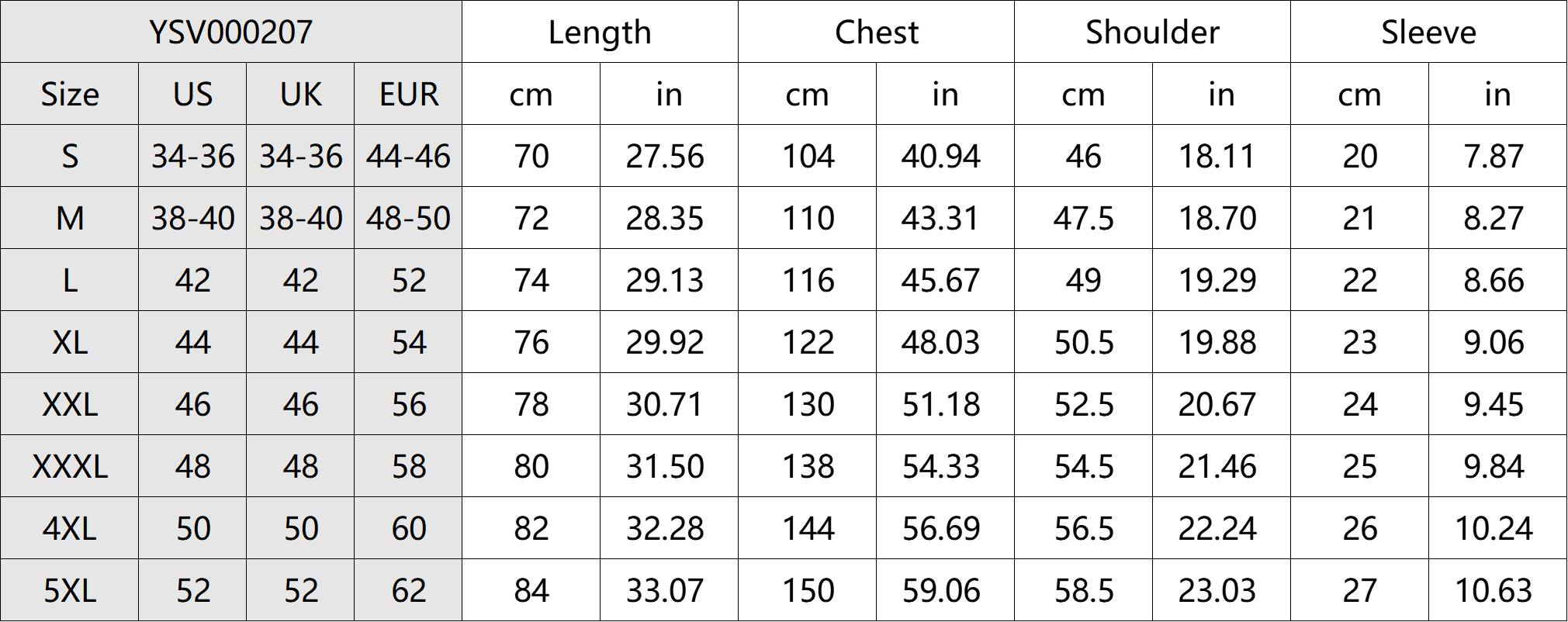 Casual Lahaina Strong Printed T-shirt Size Chart