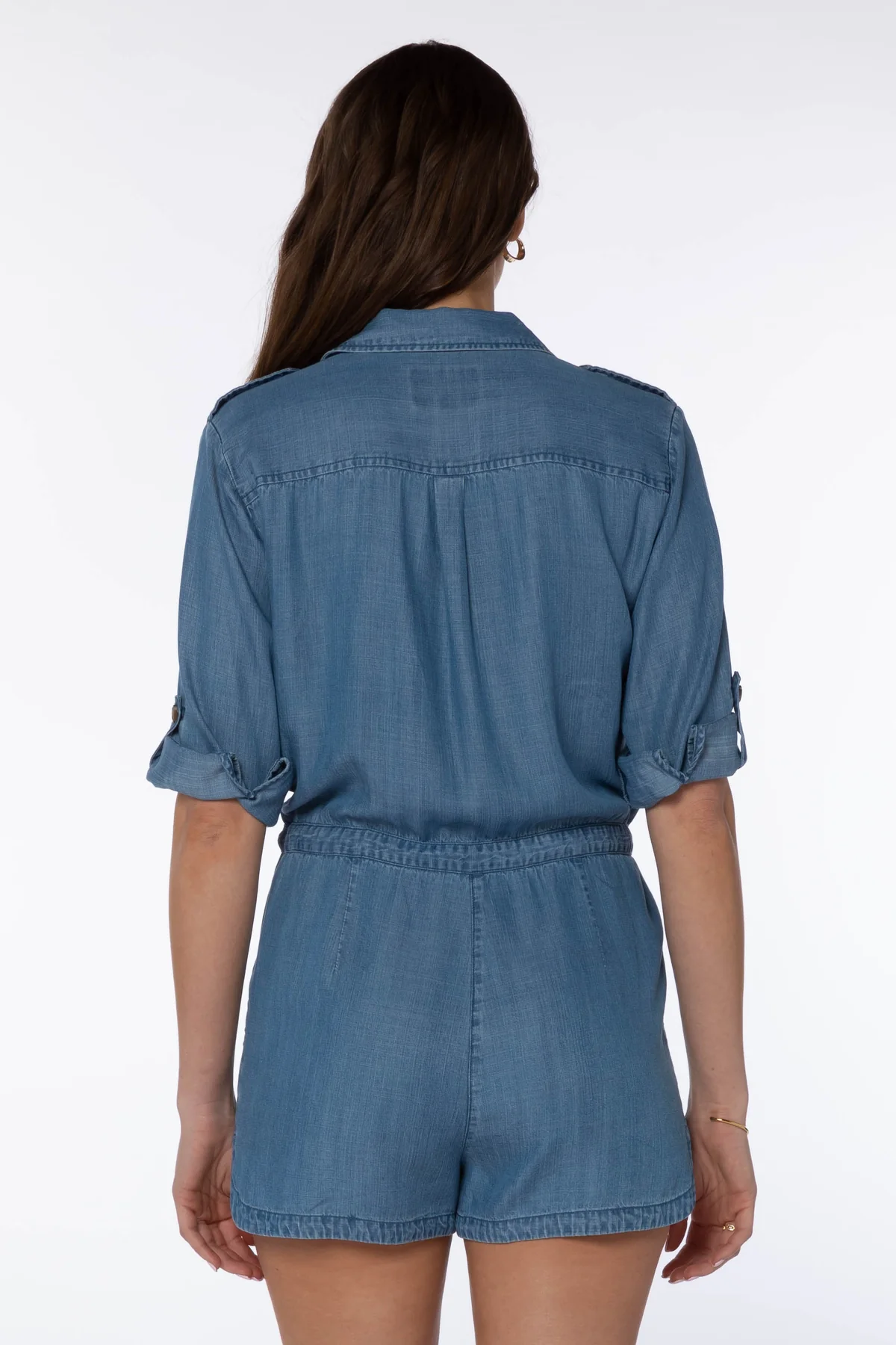 velvet heart denim romper