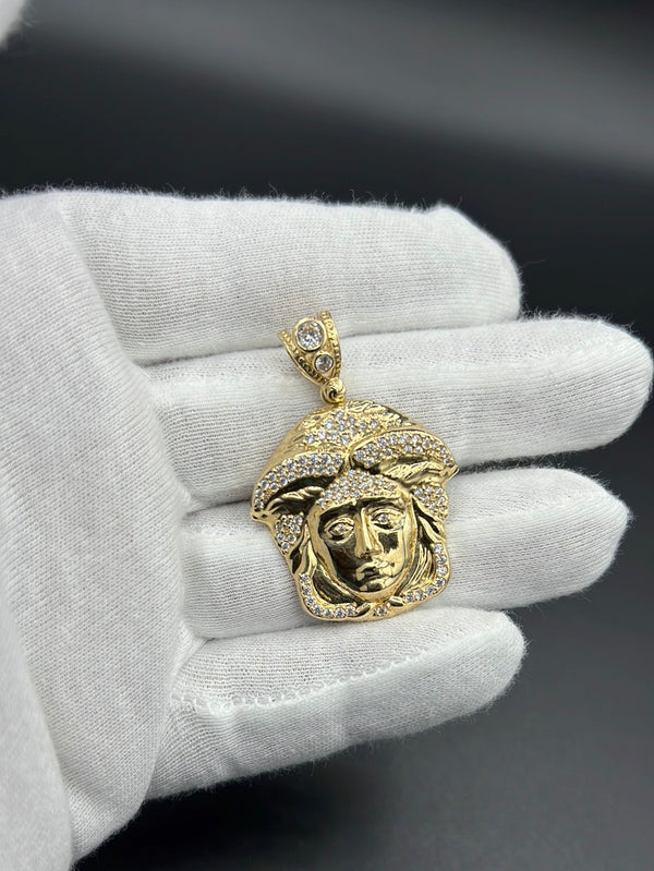 14k gold versace pendant