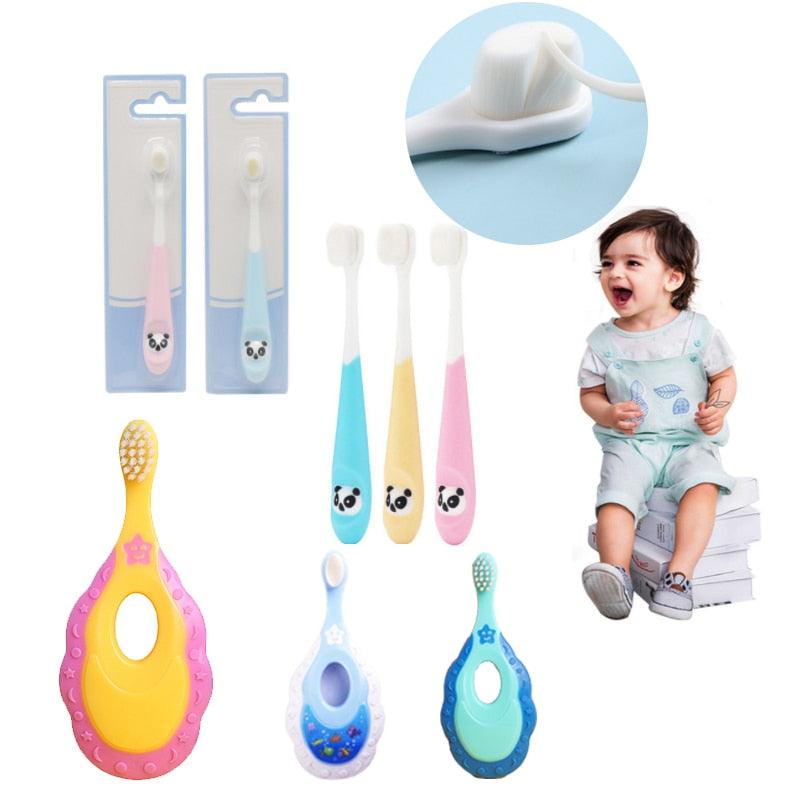 Kids Toothbrush Infant Toothbrush with Handle Silicone Oral Care Cleaning Brush for Toddlers Ages 2-12 - Cranky Deal