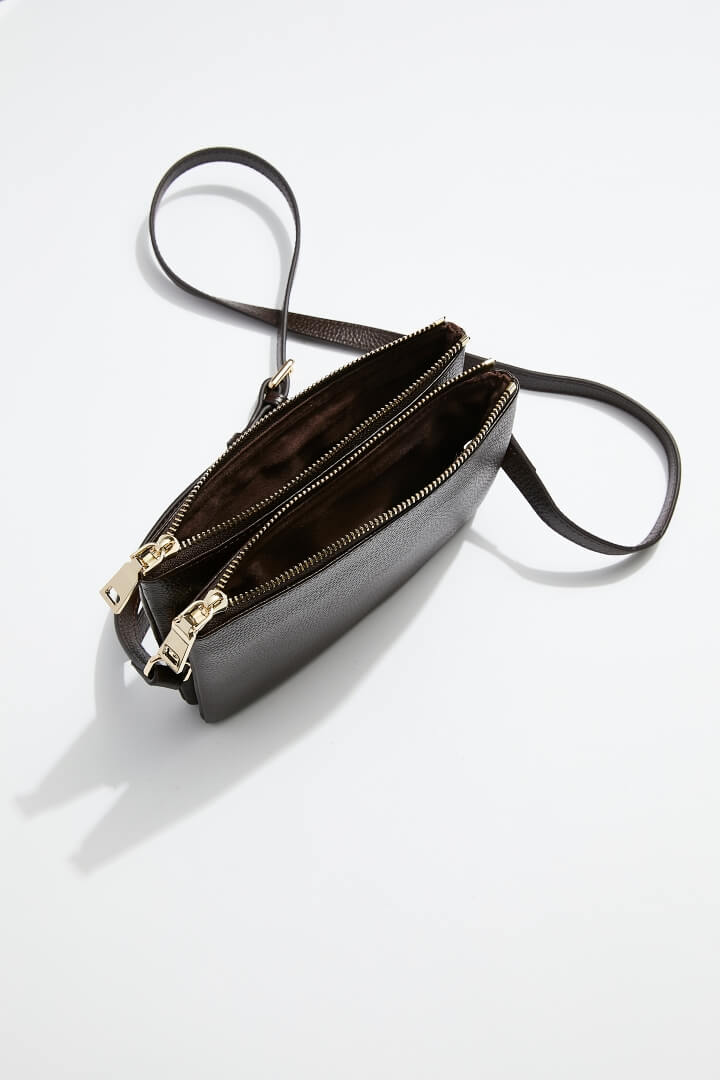 Leather Double Pouch Bag