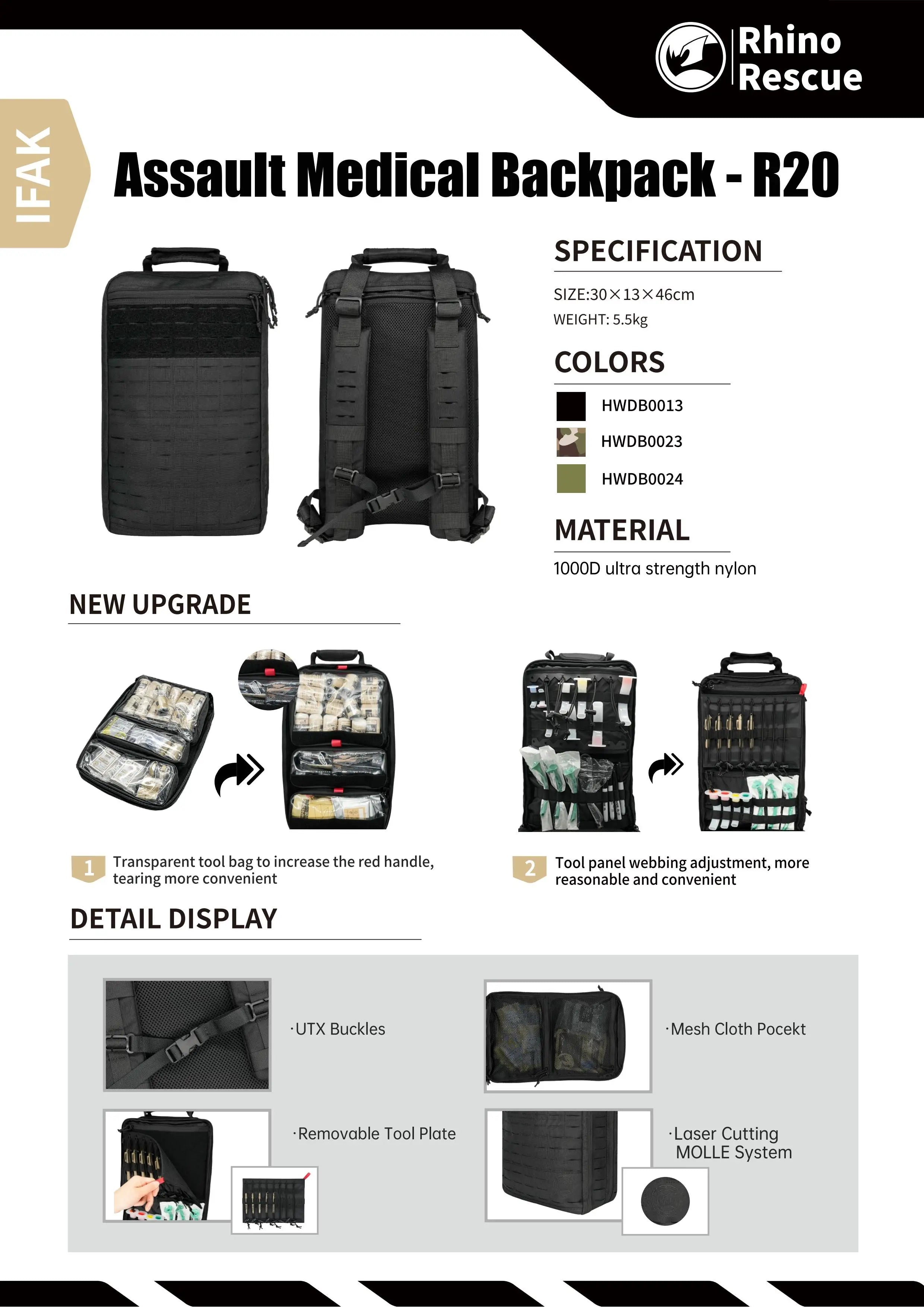 rhino rescue assault medical backpacks