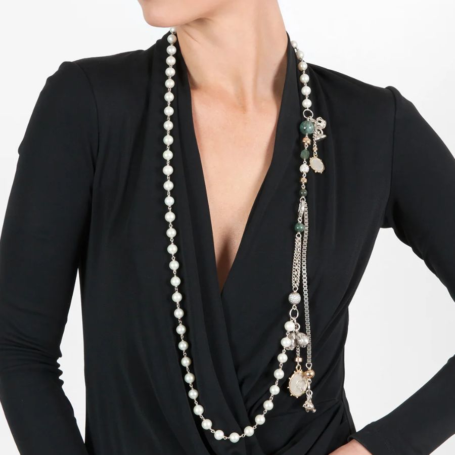 Elegant Opera Length Pearl Necklace