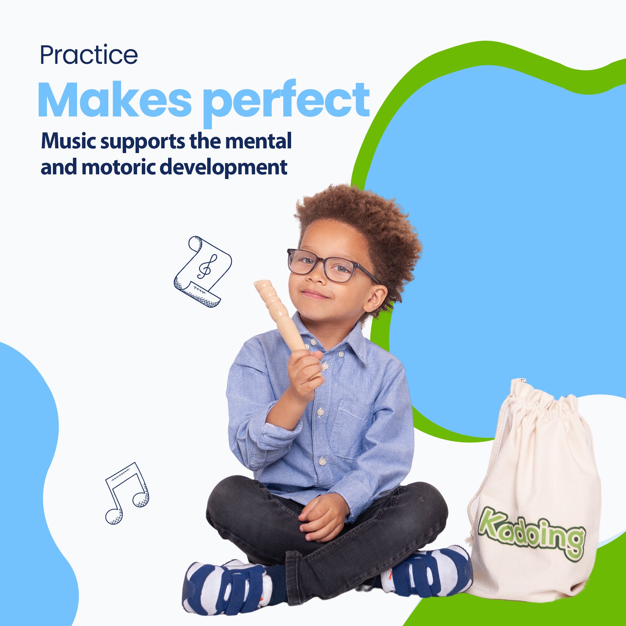 Everyone knows, practice makes perfect. Therefore, start developing your child's musical talent early. Good for motor and mental development