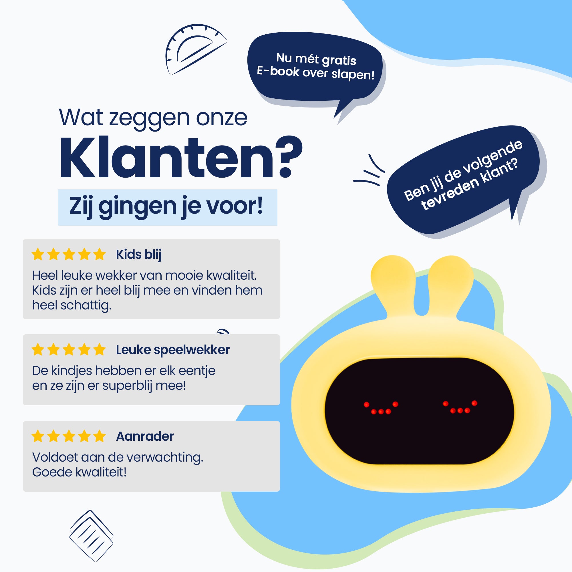 Deze kinderwekker is echt een aanrader - Duurzaam, goede kwaliteit en de kids zijn er erg zoet mee - Lees meer reviews en klantervaringen