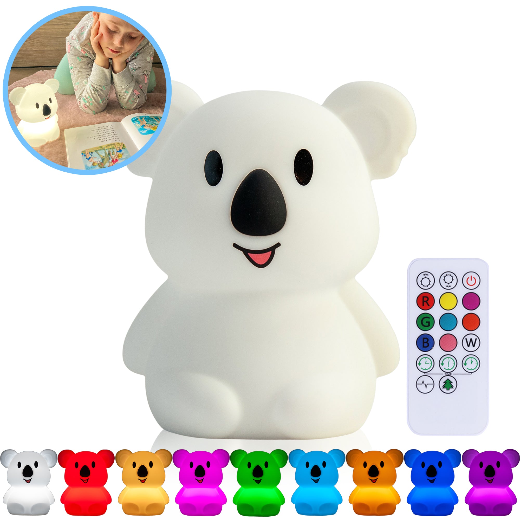 Koala Night Lamp with Remote Control & TAP-ON function