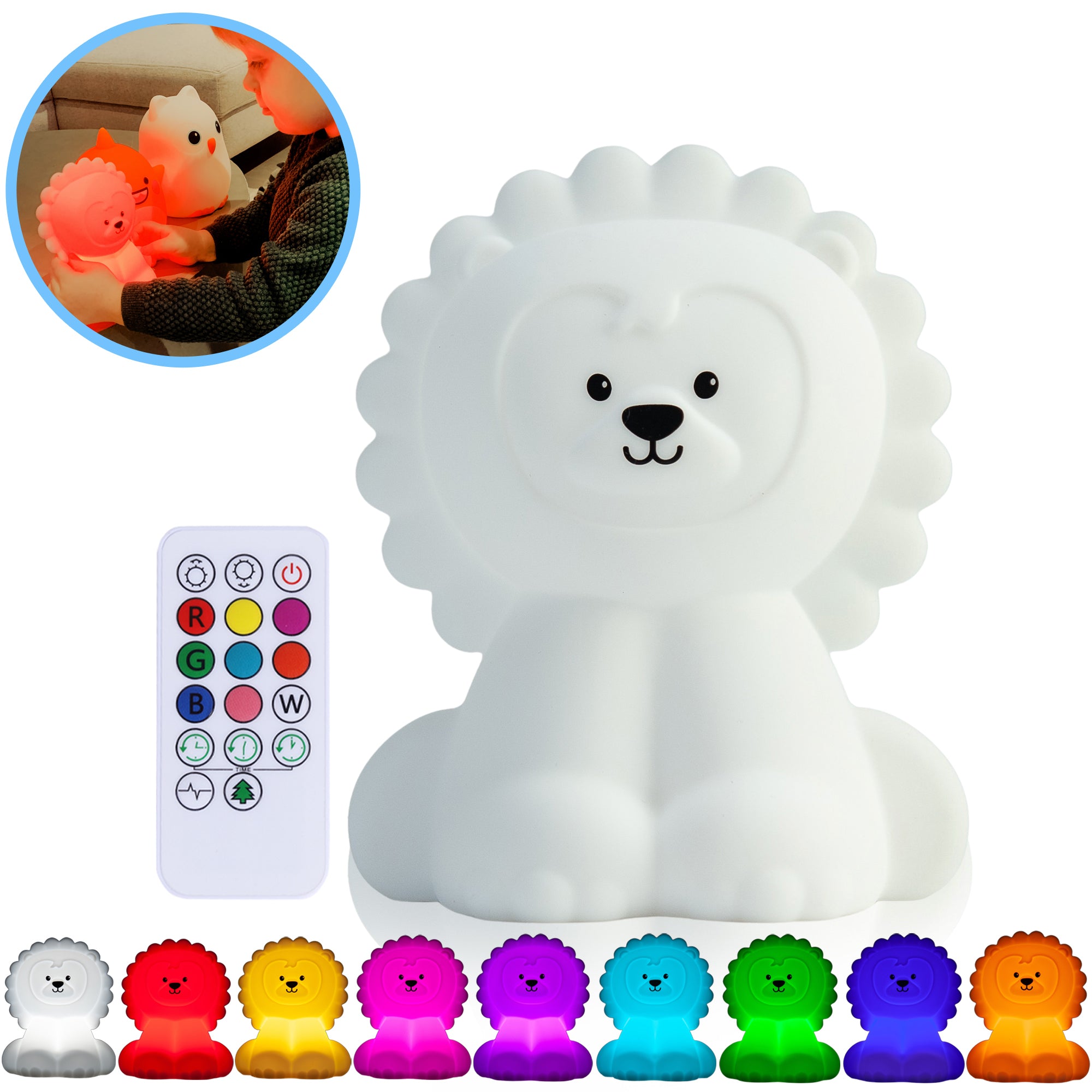 Lion Night Lamp with Remote Control & TAP-ON function