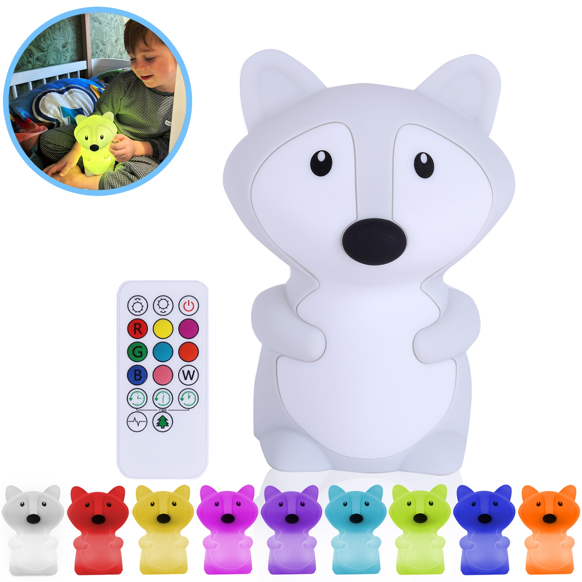 Fox Night Lamp with Remote Control & TAP-ON function