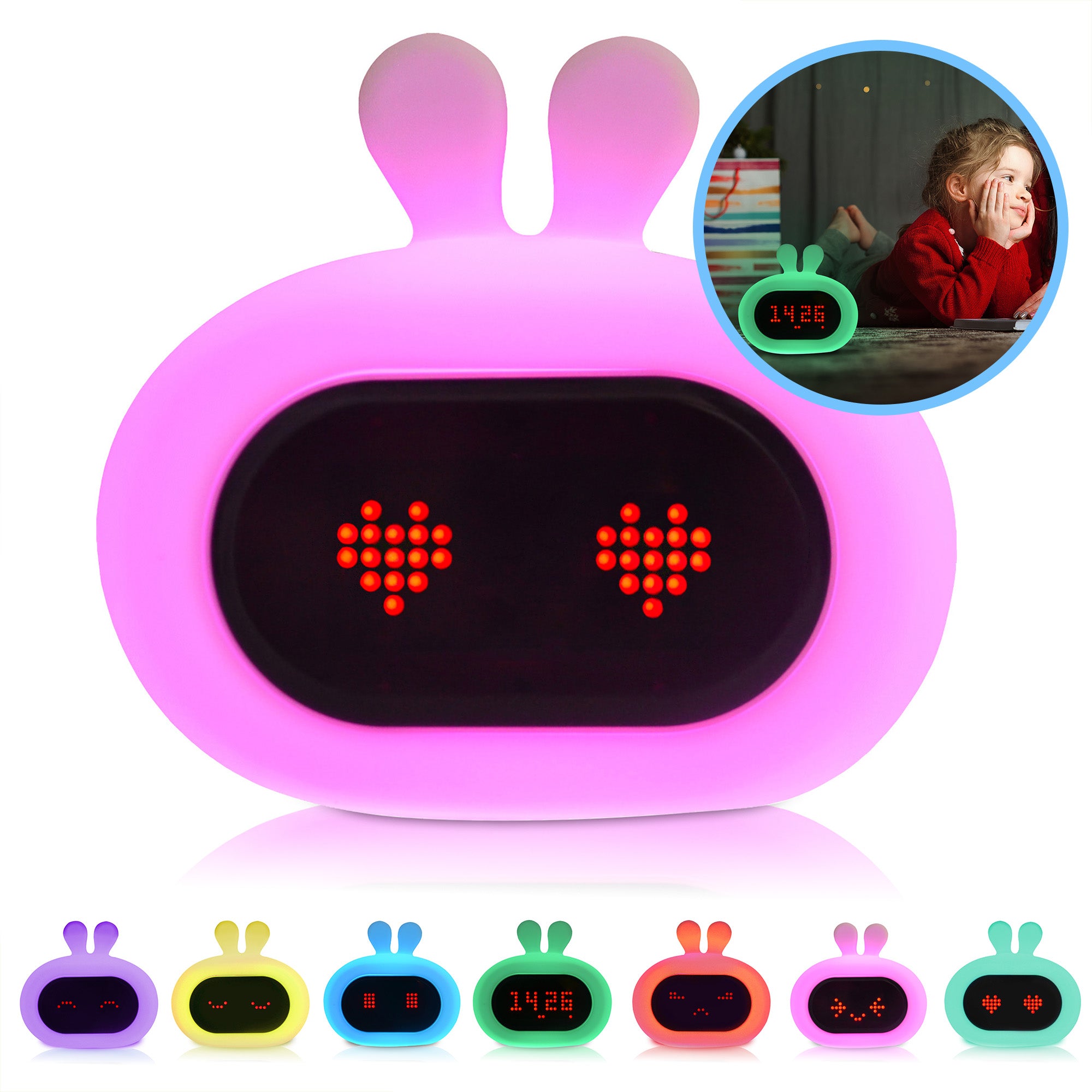 Rabbit Children's Clock with Self-Expressions