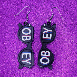 We Sleep Glasses 3D Printed Statement Earrings - Printy Vibes