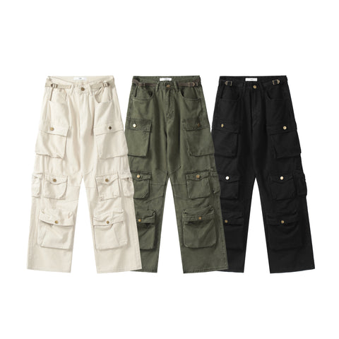 Wide Leg Technical Multi Pockets Pants #K5089