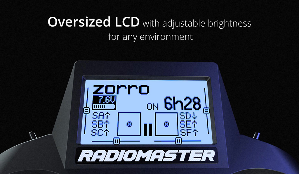 RadioMaster Zorro Max Radio oversized LCD