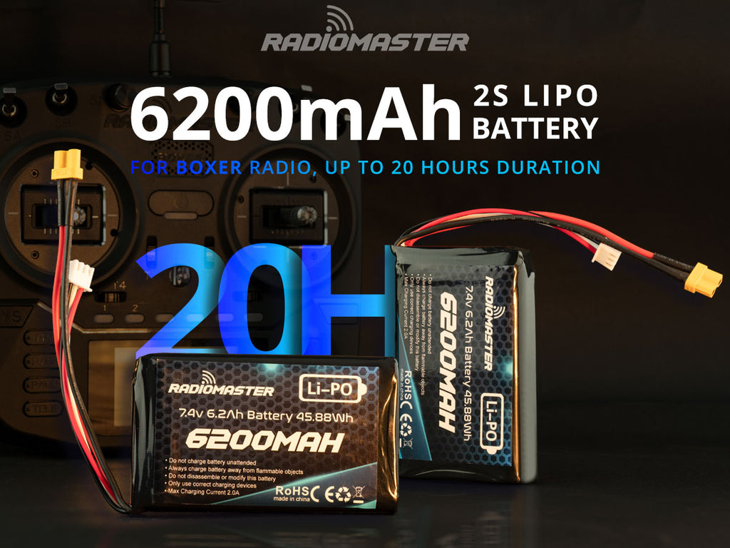 2S 7.4V 6200mAh Lipo Battery