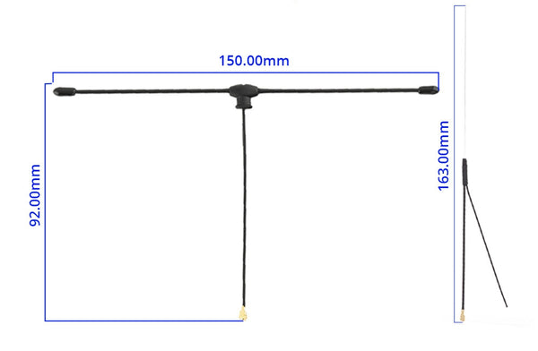 RadioMaster UFL 915MHz T Antenna & Y Antenna for BR Series Receivers