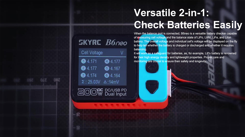 SkyRC - B6 Neo 200w DC Charger with DC/PD Dual input