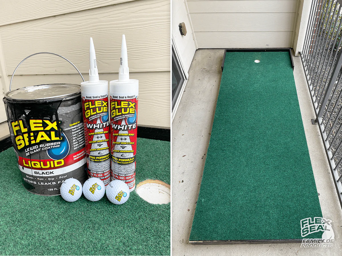 Campo de Mini Golf con Flex Seal Líquido y Flex Glue