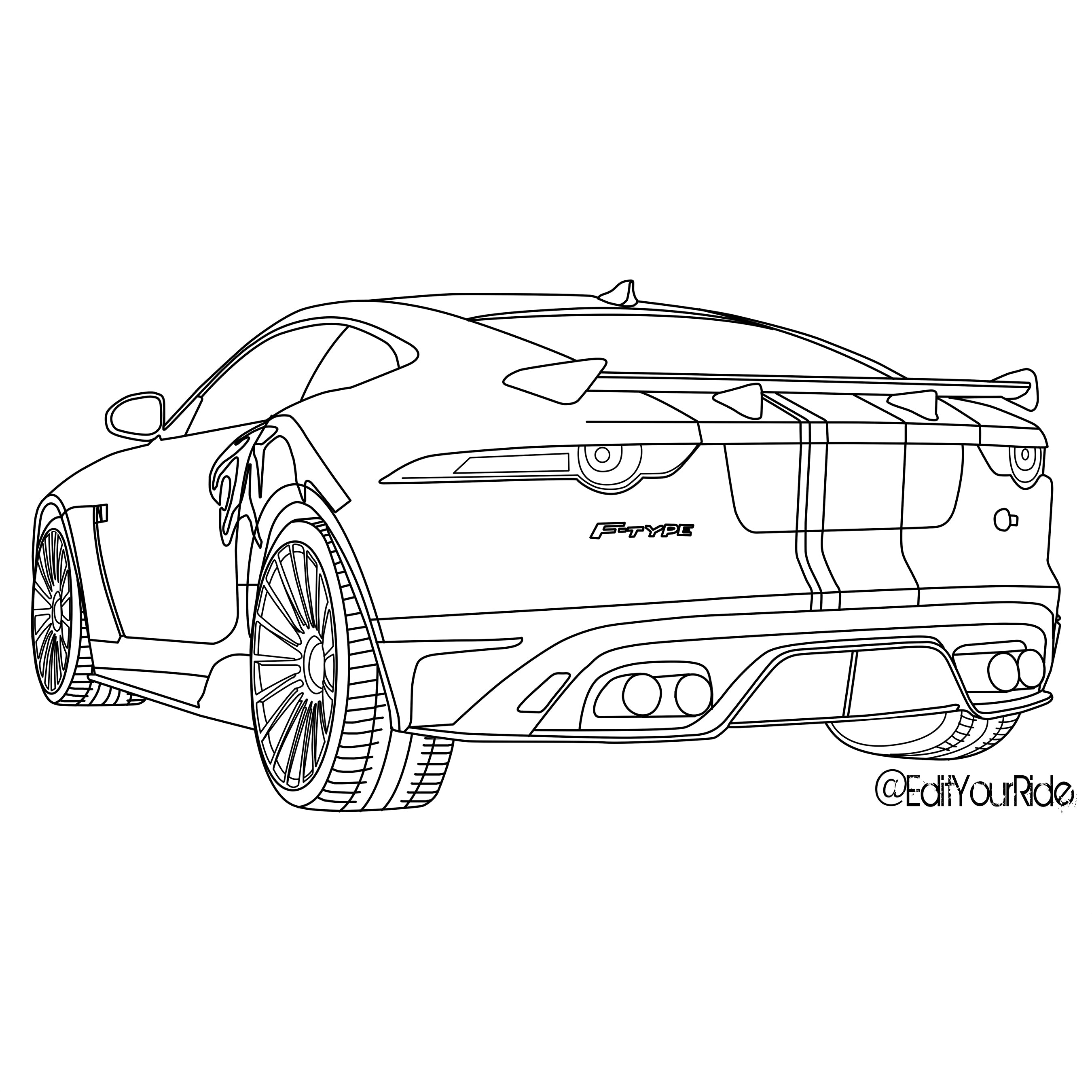 jaguar car coloring pages