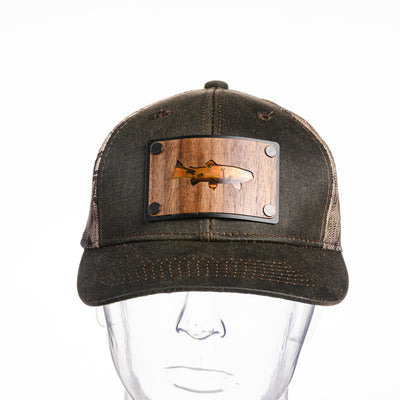 Walnut & Bamboo Copper Trout Patch Plate Kryptek Trucker Hat